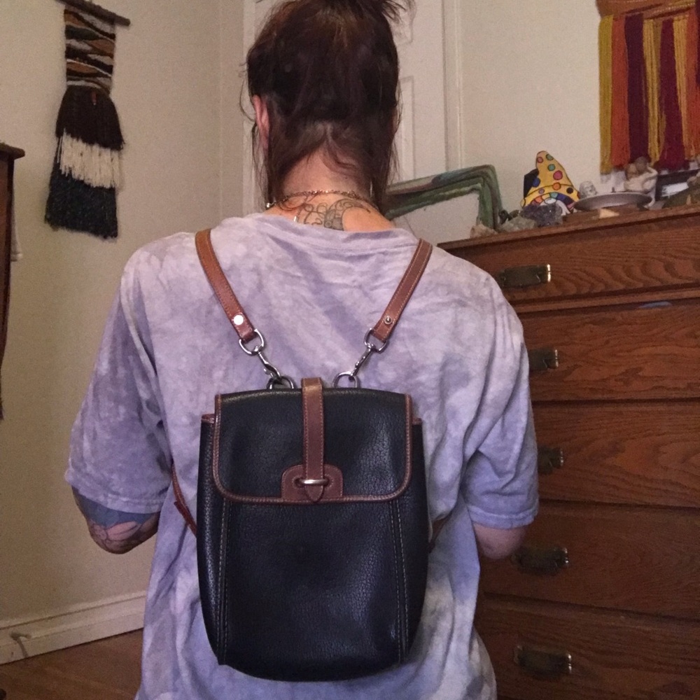 Vintage Mini Dooney & Bourke Leather Backpack - Picture 11 of 15